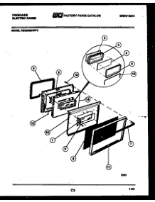 06 - Lower Oven Door Parts parts for Frigidaire Range REG638BNW2 from AppliancePartsPros.com