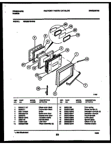 03 - Door Parts parts for Frigidaire Range REGS37BNL5 from AppliancePartsPros.com
