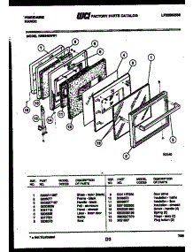 04 - Door Parts parts for Frigidaire Range RES34BNL1 from AppliancePartsPros.com