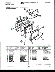 07 - Door Parts parts for Frigidaire Range REGS38BNW4 from AppliancePartsPros.com