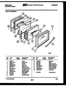07 - Door Parts parts for Frigidaire Range REGS38BNL1 from AppliancePartsPros.com