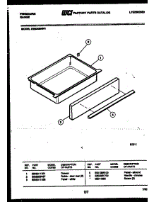 07 - Drawer Parts parts for Frigidaire Range RES34BNW1 from AppliancePartsPros.com