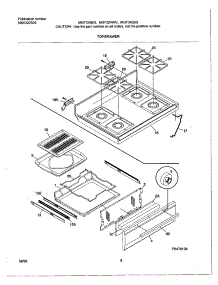 05 - Top / Drawer parts for Frigidaire Range MGF345BGDB from AppliancePartsPros.com