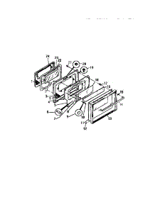 08 - Lower Oven Door, Panels parts for Frigidaire Range REM638MH7 from AppliancePartsPros.com