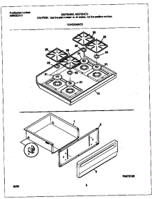05 - Top / Drawer parts for Frigidaire Range MGF354BGDC from AppliancePartsPros.com