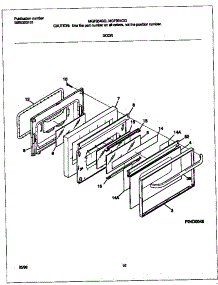 06 - Door parts for Frigidaire Range MGF354BGDC from AppliancePartsPros.com