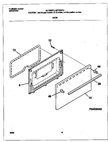 06 - Door parts for Frigidaire Range MLF303PGWD from AppliancePartsPros.com