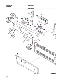 03 - Backguard parts for Frigidaire Range NGSE3WZABE from AppliancePartsPros.com