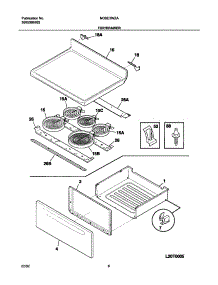 07 - Top / Drawer parts for Frigidaire Range NGSE3WZASE from AppliancePartsPros.com