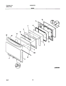 11 - Door parts for Frigidaire Range NGSG3PZASA from AppliancePartsPros.com