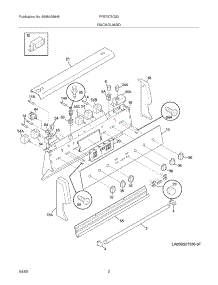 03 - Backguard parts for Frigidaire Range PFEF375CS3 from AppliancePartsPros.com