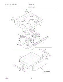 07 - Top / Drawer parts for Frigidaire Range PFEF375CS3 from AppliancePartsPros.com