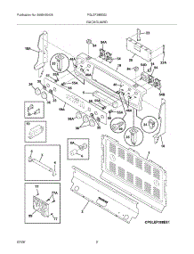03 - Backguard parts for Frigidaire Range PGLEF388ES2 from AppliancePartsPros.com
