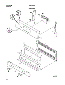 03 - Backguard parts for Frigidaire Range NGSG3PZASC from AppliancePartsPros.com