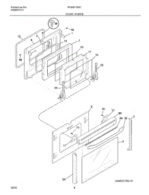 09 - Door parts for Frigidaire Range PGLEF385CS2 from AppliancePartsPros.com