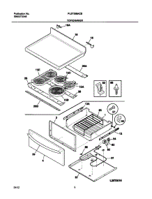 07 - Top / Drawer parts for Frigidaire Range PLEF398ACB from AppliancePartsPros.com