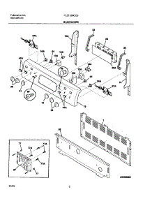 03 - Backguard parts for Frigidaire Range PLEF398CCB from AppliancePartsPros.com
