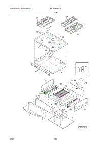 09 - Top parts for Frigidaire Range PLCS389ECG from AppliancePartsPros.com