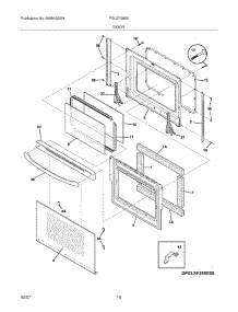 09 - Door parts for Frigidaire Range PGLEF385EB5 from AppliancePartsPros.com