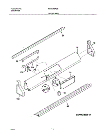 03 - Backguard parts for Frigidaire Range PLCS389ACB from AppliancePartsPros.com