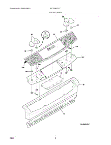 03 - Backguard parts for Frigidaire Range PLCS389DCC from AppliancePartsPros.com