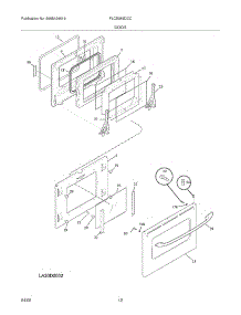 11 - Door parts for Frigidaire Range PLCS389DCC from AppliancePartsPros.com