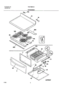 07 - Top / Drawer parts for Frigidaire Range PLEF398CCB from AppliancePartsPros.com