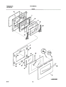 11 - Door parts for Frigidaire Range PLCS389ACB from AppliancePartsPros.com