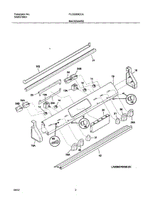 03 - Backguard parts for Frigidaire Range PLES389CCA from AppliancePartsPros.com