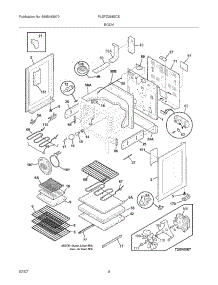 05 - Body parts for Frigidaire Range PLEFZ398ECE from AppliancePartsPros.com