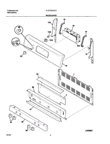 03 - Backguard parts for Frigidaire Range PLGF389ACD from AppliancePartsPros.com