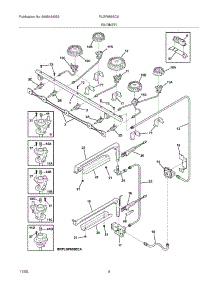 05 - Burner parts for Frigidaire Range PLGF659ECA from AppliancePartsPros.com