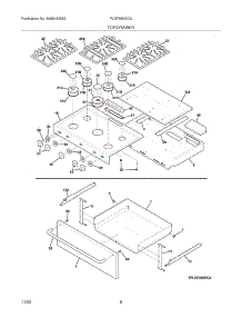 09 - Top / Drawer parts for Frigidaire Range PLGF659ECA from AppliancePartsPros.com