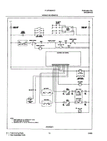 13 - Wiring Schematic parts for Frigidaire Range PLGF389ACD from AppliancePartsPros.com