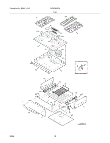 09 - Top parts for Frigidaire Range PLGS389ECH from AppliancePartsPros.com