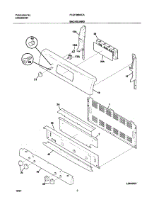 03 - Backguard parts for Frigidaire Range PLGF389ACA from AppliancePartsPros.com
