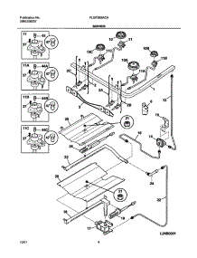 05 - Burner parts for Frigidaire Range PLGF389ACA from AppliancePartsPros.com