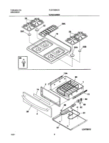 09 - Top / Drawer parts for Frigidaire Range PLGF389ACA from AppliancePartsPros.com