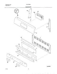 03 - Backguard parts for Frigidaire Range GLGF366ABA from AppliancePartsPros.com