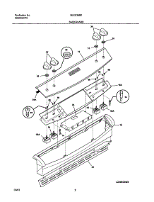 03 - Backguard parts for Frigidaire Range GLES388DSA from AppliancePartsPros.com