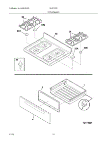 09 - Top / Drawer parts for Frigidaire Range GLGF376DSC from AppliancePartsPros.com