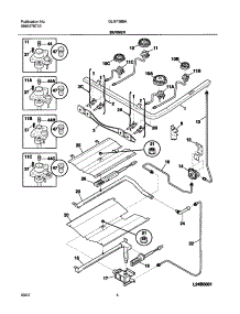 05 - Burner parts for Frigidaire Range GLGF388ABD from AppliancePartsPros.com