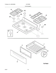09 - Top / Drawer parts for Frigidaire Range GLGF388DBG from AppliancePartsPros.com