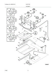 05 - Burner parts for Frigidaire Range GLGF376DQK from AppliancePartsPros.com