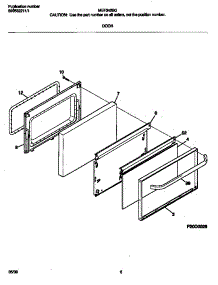 05 - Door parts for Frigidaire Range MEF342BGDC from AppliancePartsPros.com