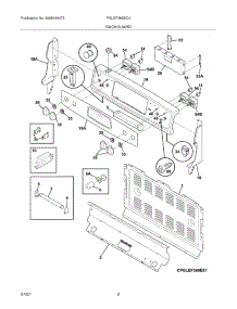03 - Backguard parts for Frigidaire Range PGLEF365EC4 from AppliancePartsPros.com