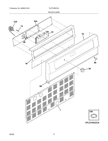 03 - Backguard parts for Frigidaire Range PLCF489GCA from AppliancePartsPros.com