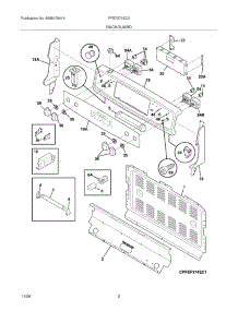 03 - Backguard parts for Frigidaire Range PFEF374EC3 from AppliancePartsPros.com