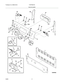 03 - Backguard parts for Frigidaire Range PLEF398DCE from AppliancePartsPros.com