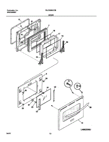 11 - Door parts for Frigidaire Range PLCS389CCB from AppliancePartsPros.com